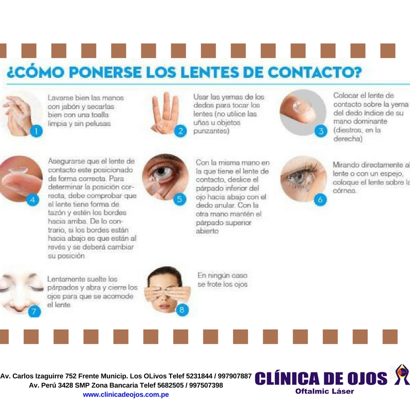 Cl nica de Ojos Oftalmic L ser COMO PONERSE LOS LENTES DE CONTACTO